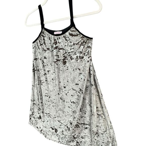 Anthropologie Maronie Dress Small Crushed Velvet Spaghetti Straps Mini USA Fairy - Picture 2 of 11